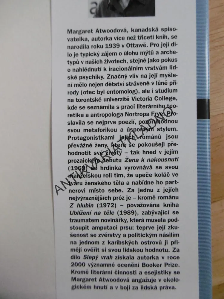 Z HLUBIN, MARGARET ATWOODOVÁ, **an