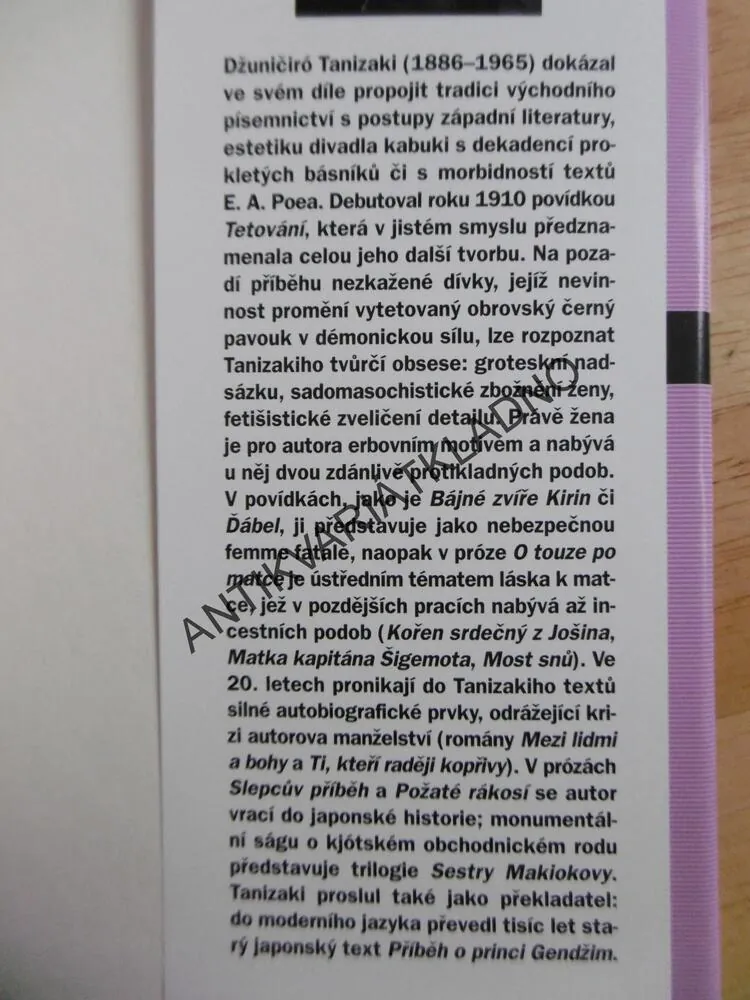 DENÍK BLÁZNIVÉHO STARCE, DŽUNIČIRÓ TANIZAKI, **an