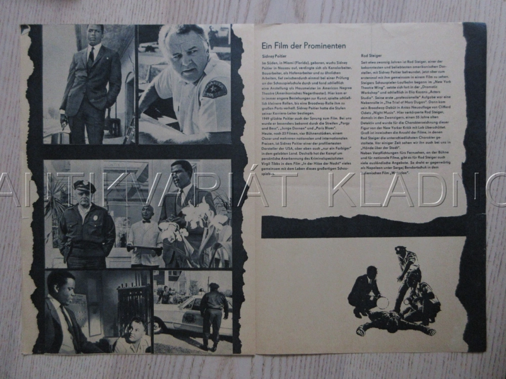 V ŽÁRU NOCI, S. POITIER, R. STEIGER, BIO PROGRAM ČŠ-2 Č. 179