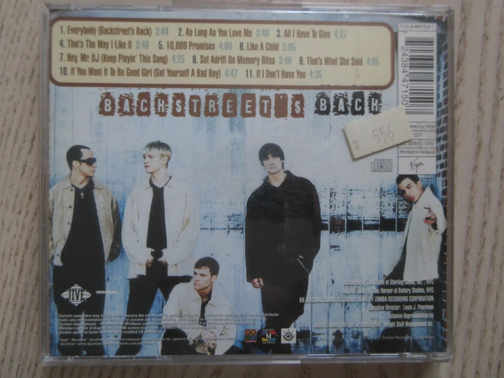 BACKSTREET BOYS BACKSTREET'S BACK, CD HUDBA