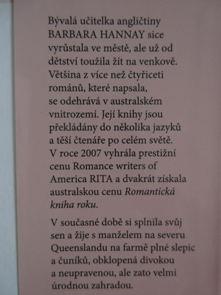 SETKÁNÍ V BENÁTKÁCH, BARBARA HANNAY, **an