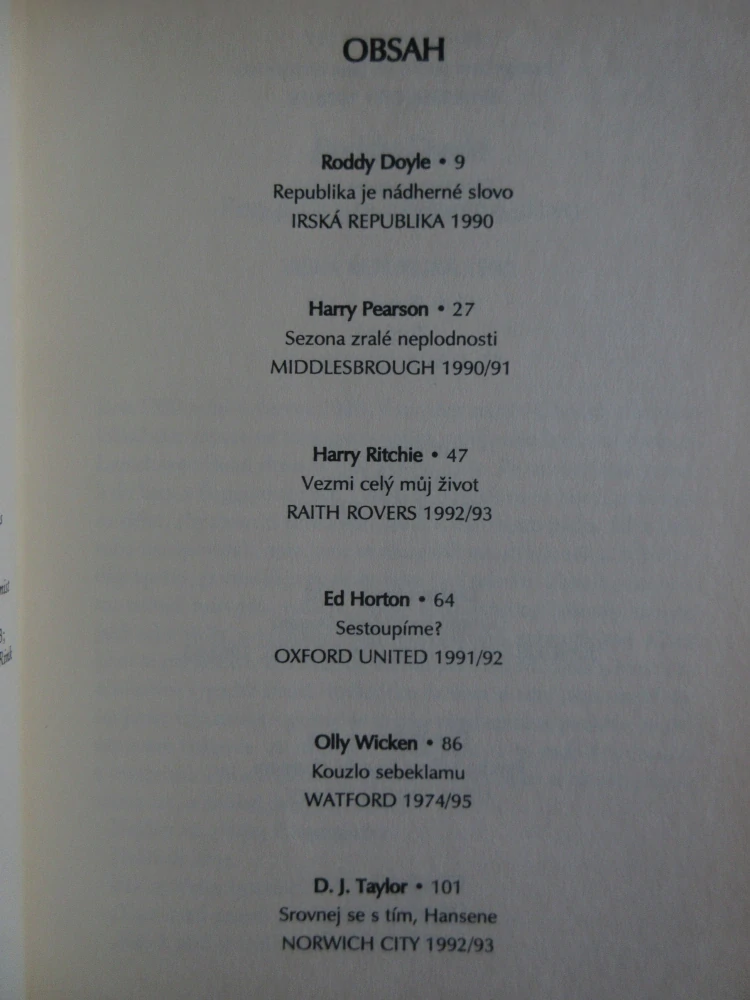 MŮJ OBLÍBENÝ ROK, SBÍRKA FOTBALOVÝCH POVÍDEK A ESEJŮ, NICK HORNBY, **an