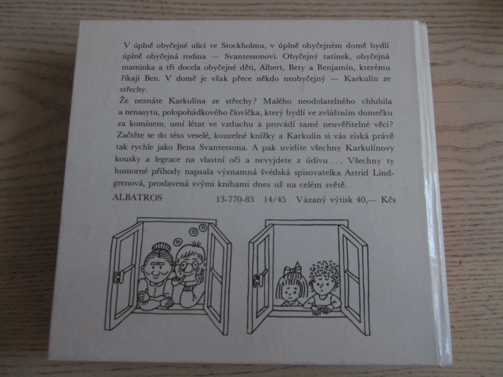 KARKULÍN ZE STŘECHY, ASTRID LINDGRENOVÁ, **an