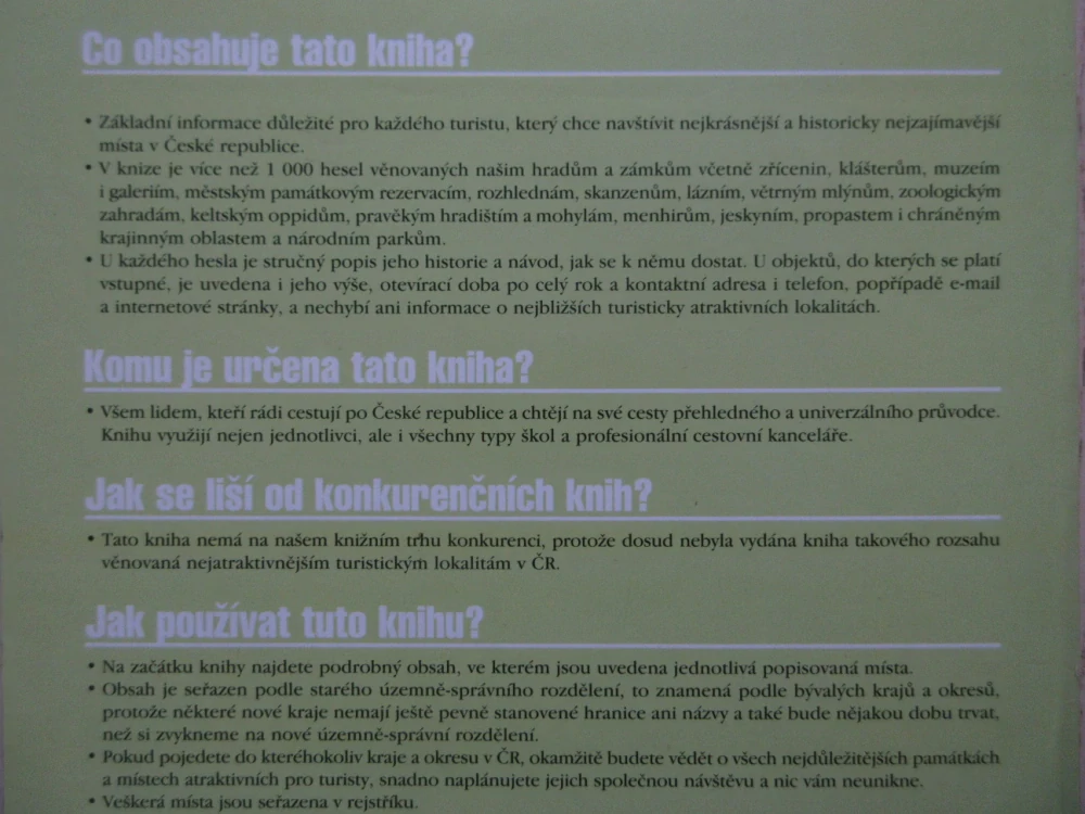 PRŮVODCE PO NEJKRÁSNĚJŠÍCH MÍSTECH ČECH, MORAVY A SLEZSKA, **an