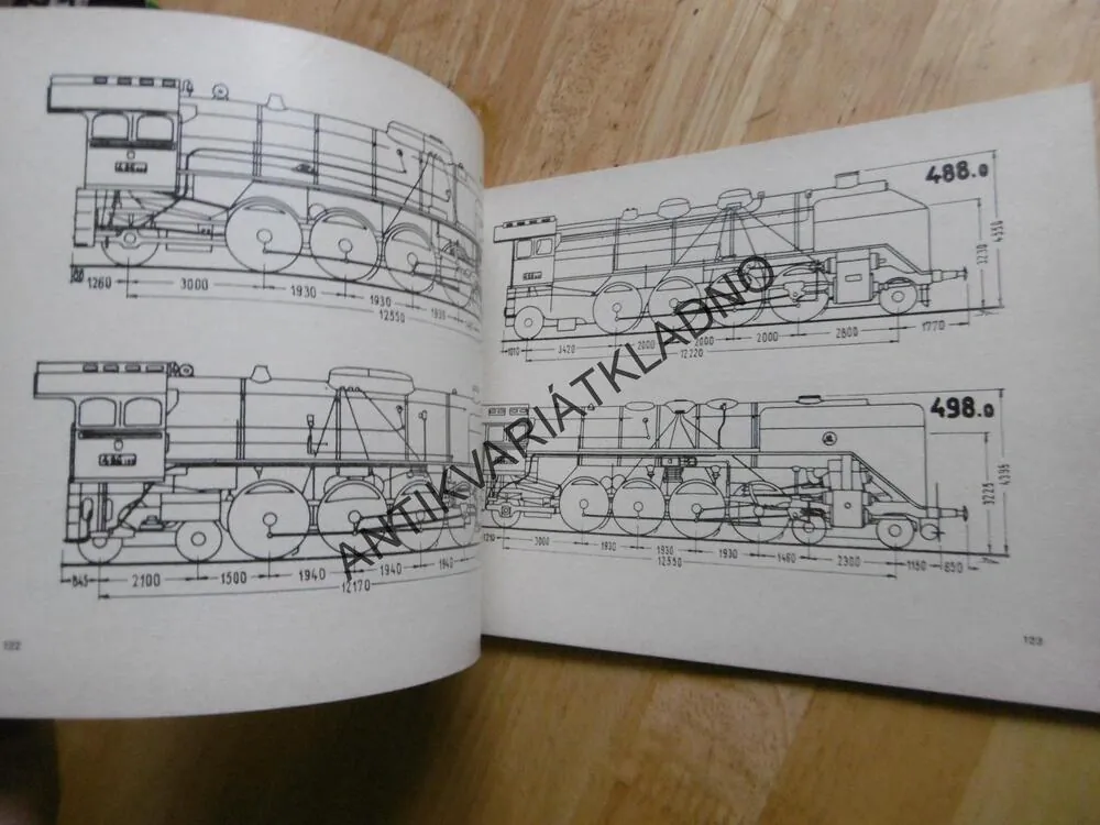 ATLAS LOKOMOTIV, NÁČRTKY PARNÍCH LOKOM. A TENDRŮ, BEK, ŽELEZNICE, 1984, **an 