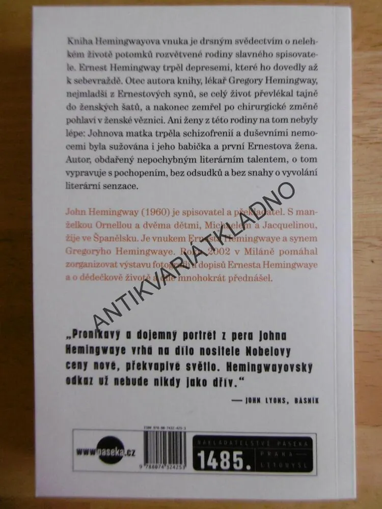 HEMINGWAYOVÉ, SKRYTÁ TVÁŘ JEDNÉ RODINY, JOHN HEMINGWAY
