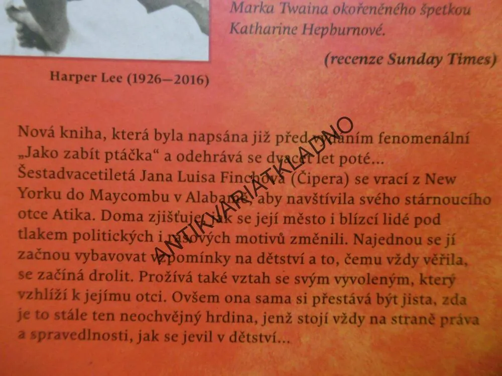 POSTAV HLÍDKU, HARPER LEE