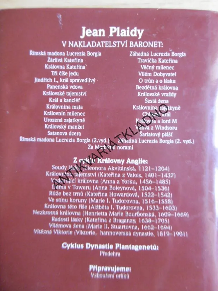 PŘEDEHRA, JEAN PLAIDY, **an