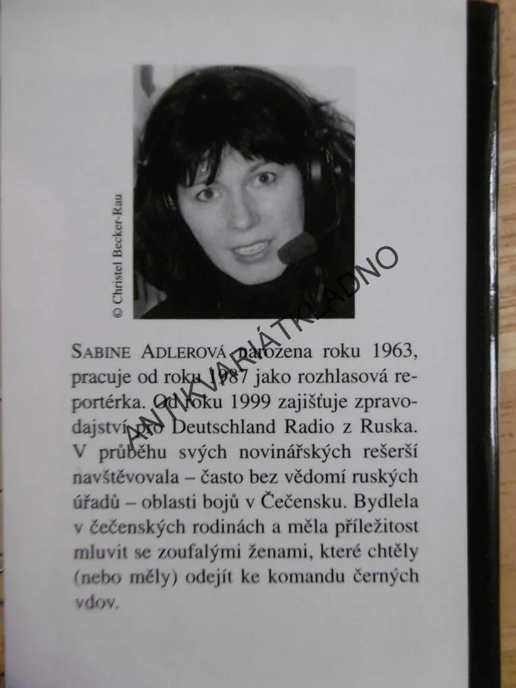 MĚLA JSEM ZEMŘÍT JAKO ČERNÁ VDOVA, SABINE ADLEROVÁ