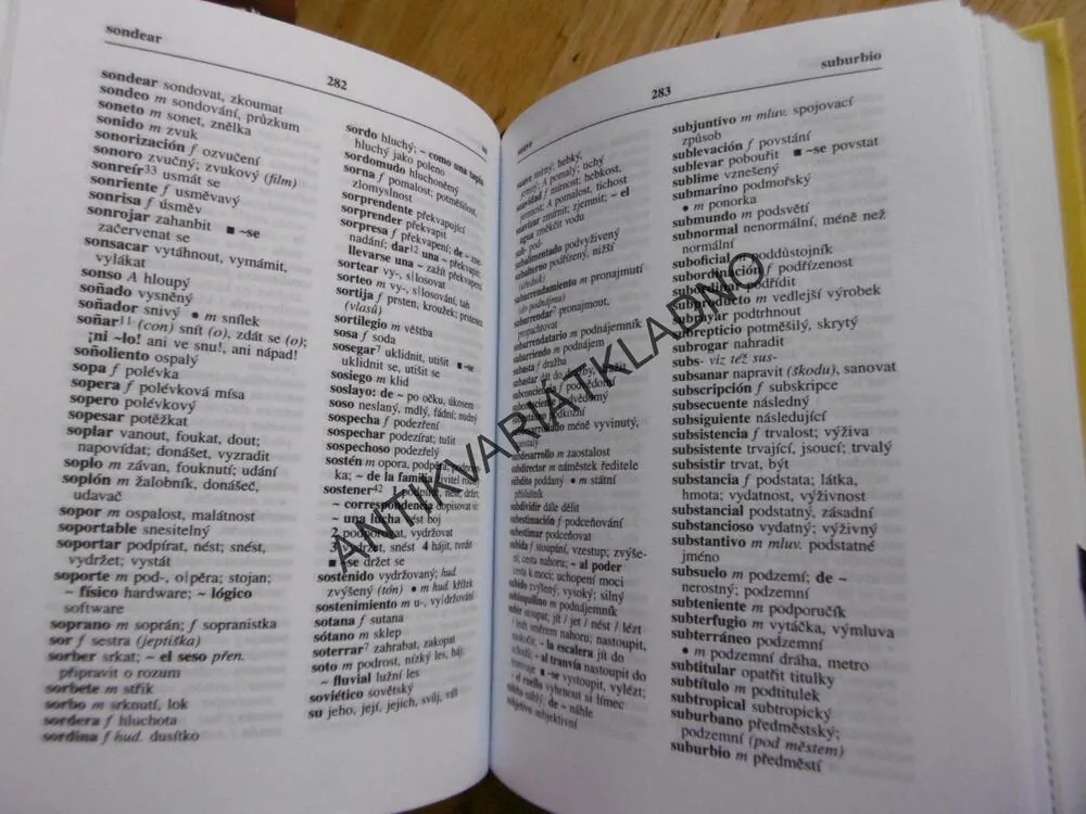 ŠPANĚLŠTINA, ČEŠTINA, PRAKTICKÝ SLOVNÍK S NOVÝMI VÝRAZY, PROKOPOVÁ, **an