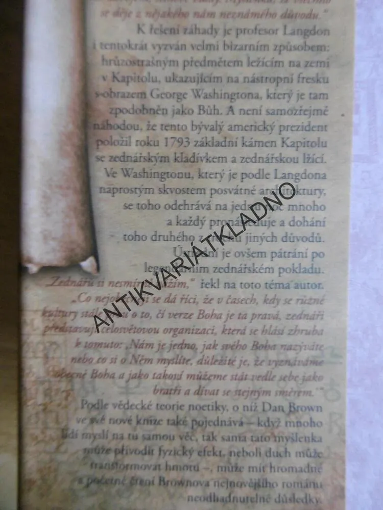 ZTRACENÝ SYMBOL, DAN BROWN, **an