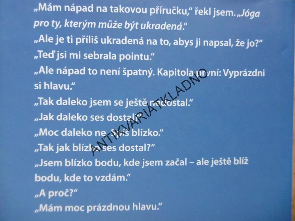 JÓGA PRO TY, KTERÝM MŮŽE BÝT UKRADENÁ, GEOFF DYER,
