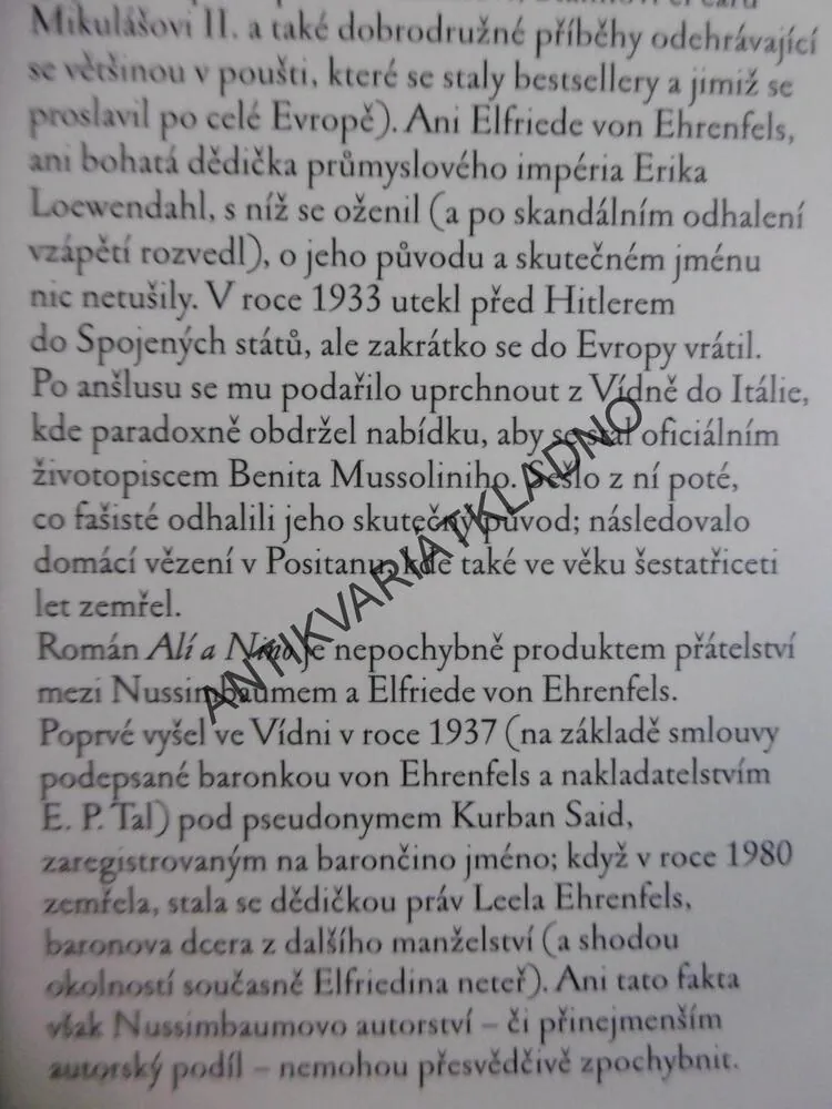 ALÍ A NINO, PŘÍBĚH LÁSKY, KURBAN SAID