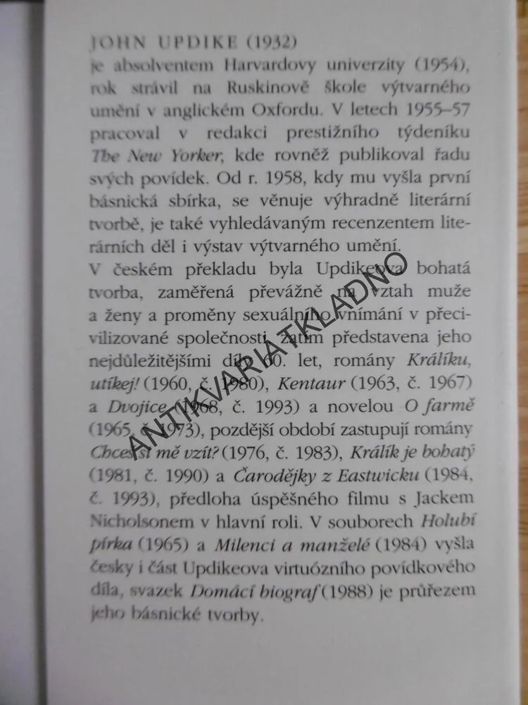 GERTRUDA A CLAUDIUS, JOHN UPDIKE, **an