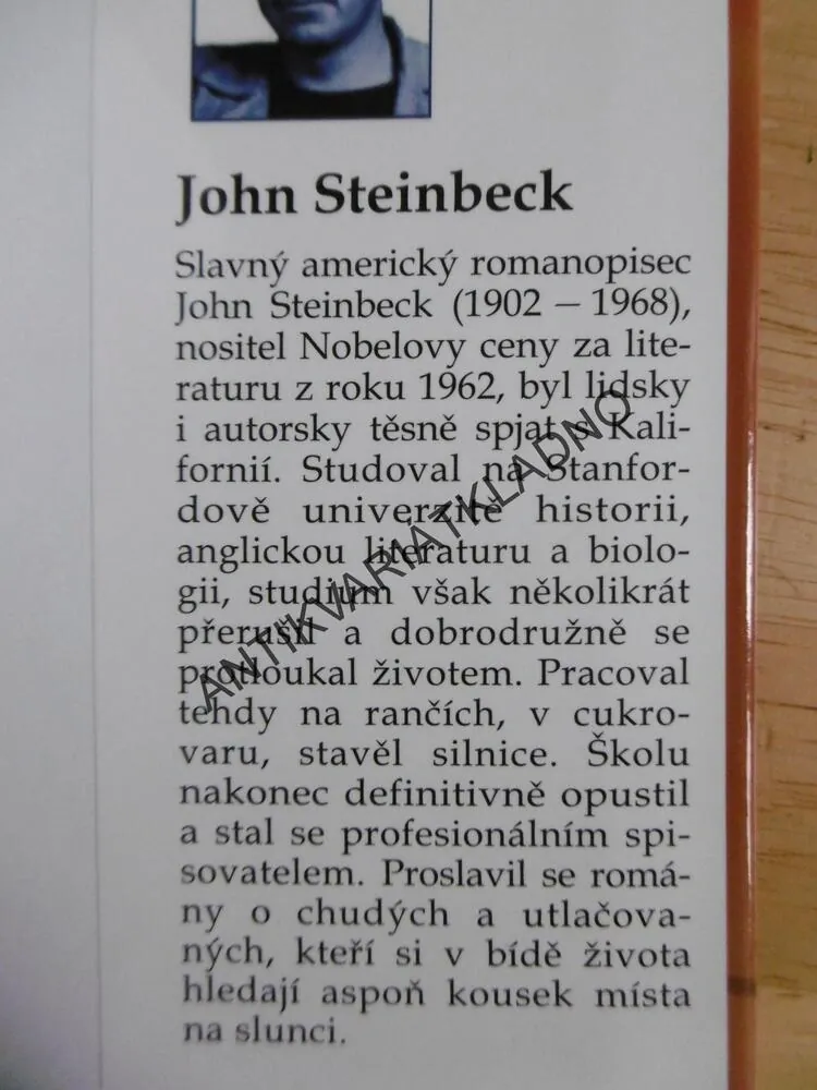 POHÁR ZLATA, JOHN STEINBECK,