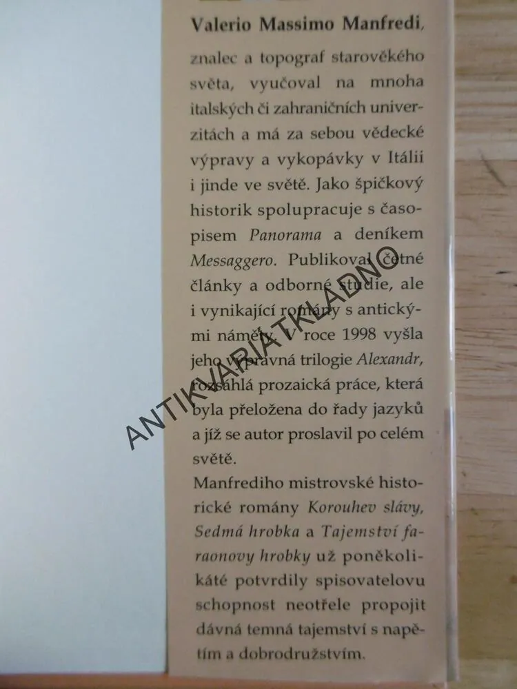 KOROUHEV SLÁVY, VALERIO MASSIMO MANFREDI