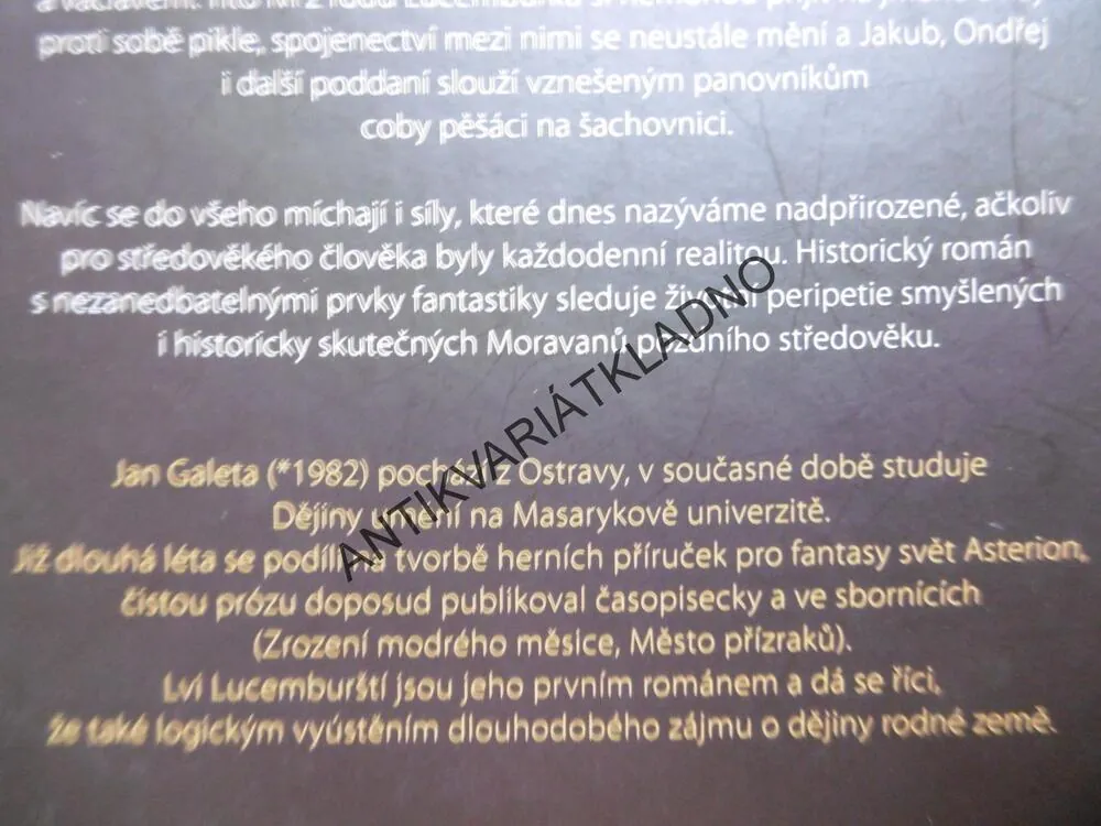 LVI LUCEMBURŠTÍ, JAN Č. GALETA, **an