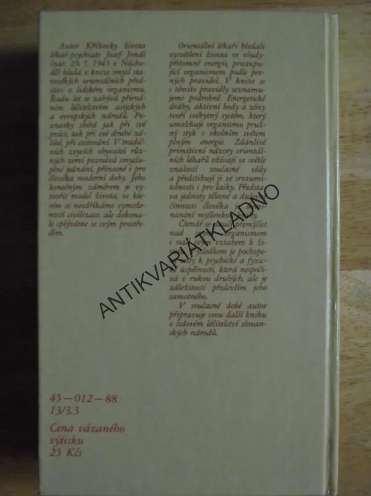 KŘÍŽOVKA ŽIVOTA, JOSEF JONÁŠ, ORIENTÁLNÍ MEDICÍNA, **an