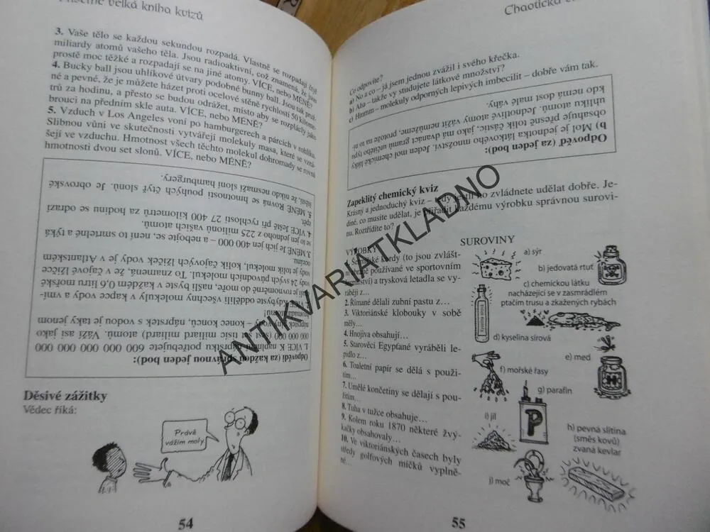 PŘÍŠERNĚ VELKÁ KNIHA KVÍZŮ, DĚSIVÁ VĚDA, **an