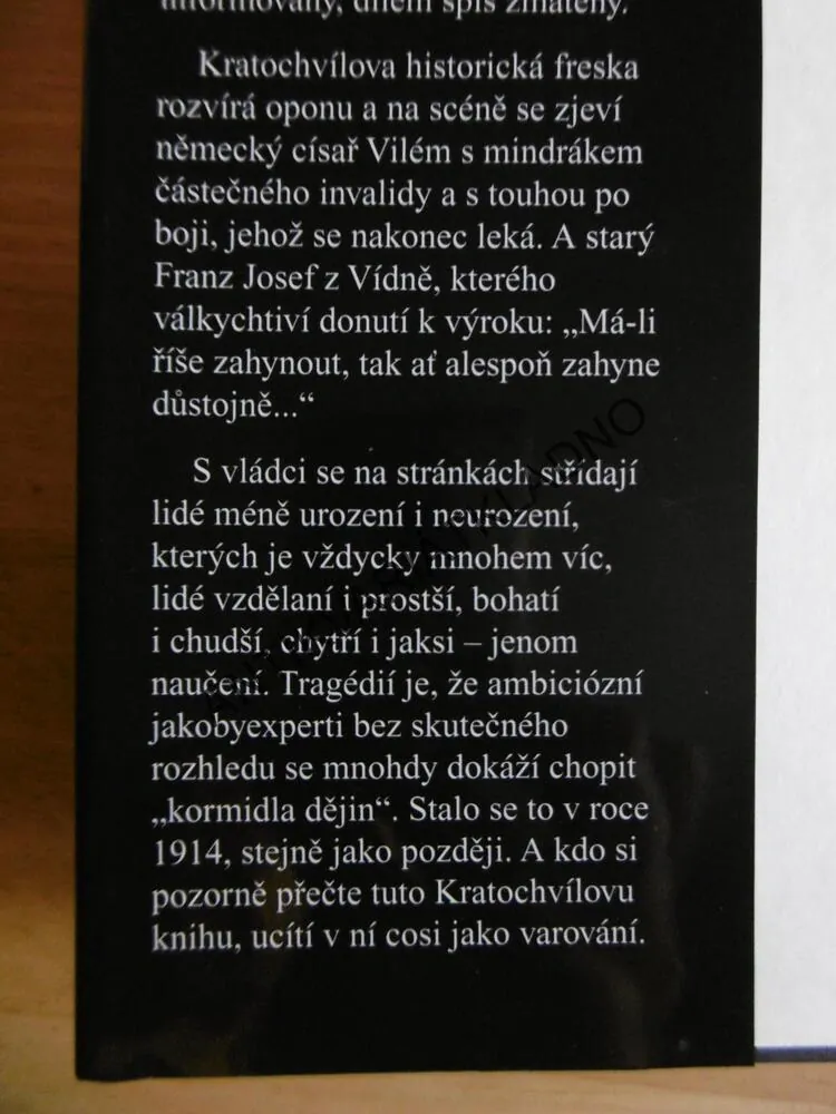 CESTOU DO VELKÉ VÁLKY EVROPA TANČILA VALČÍK, 1905-1914, KRATOCHVÍL, **an