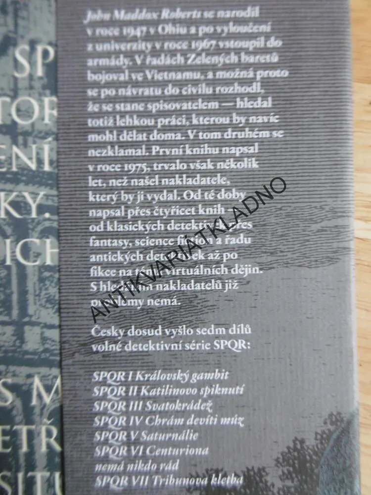 SPQR POMSTA ŘÍČNÍHO BOHA, 8., JOHN MADDOX ROBERTS, **an