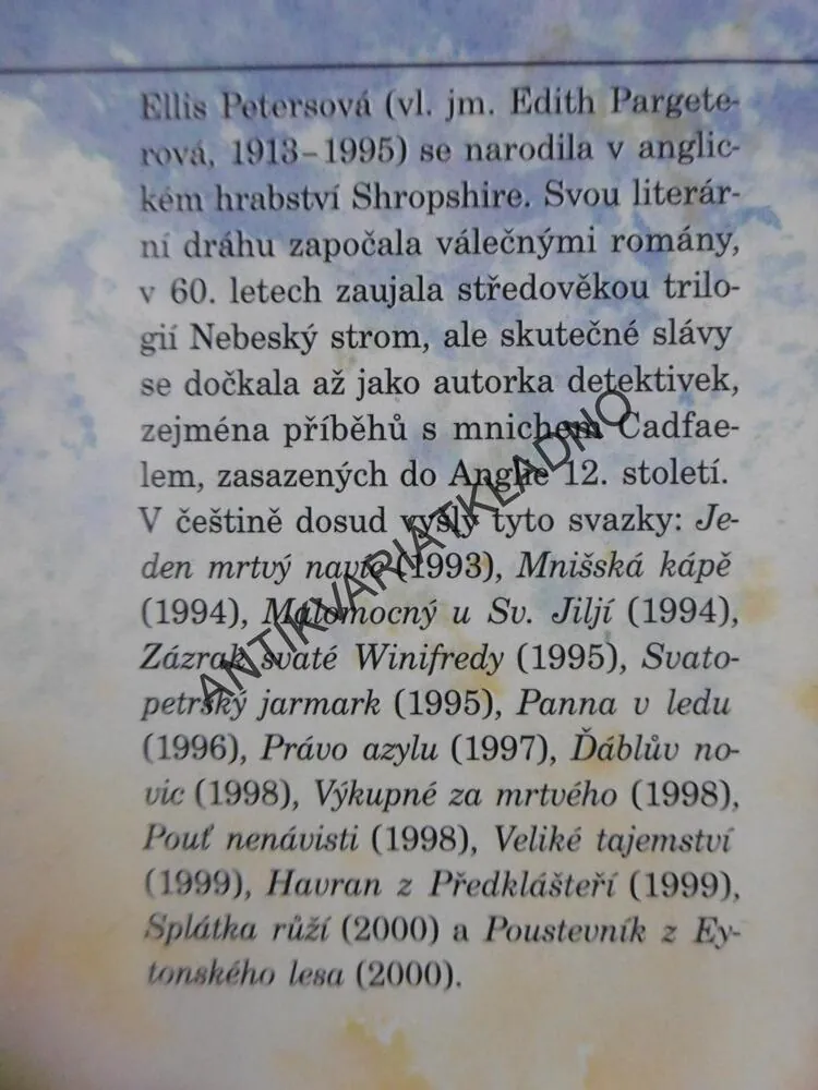 ZPOVĚĎ BRATRA HALUINA, 15. PŘÍPAD BRATRA CADFAELA, ELLIS PETERSOVÁ. **an