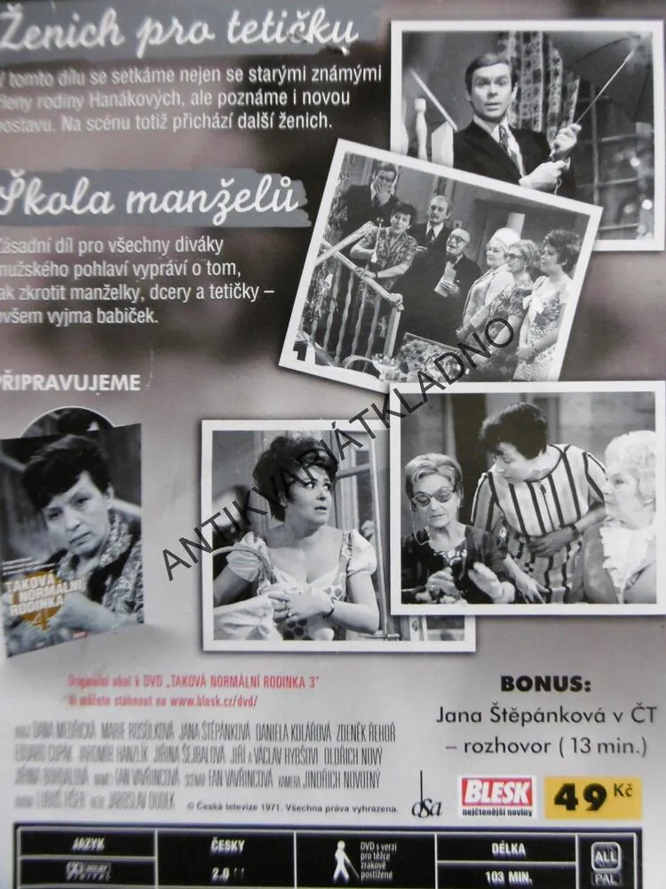 TAKOVÁ NORMÁLNÍ RODINKA, 1-4, DVD FILM SERIÁL