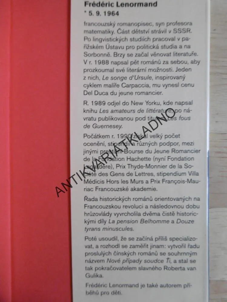 PANÍ ŤI NA STOPĚ ZLOČINU, NOVÉ PŘÍPADY SOUDCE ŤI, FRÉDERIC LENORMAND