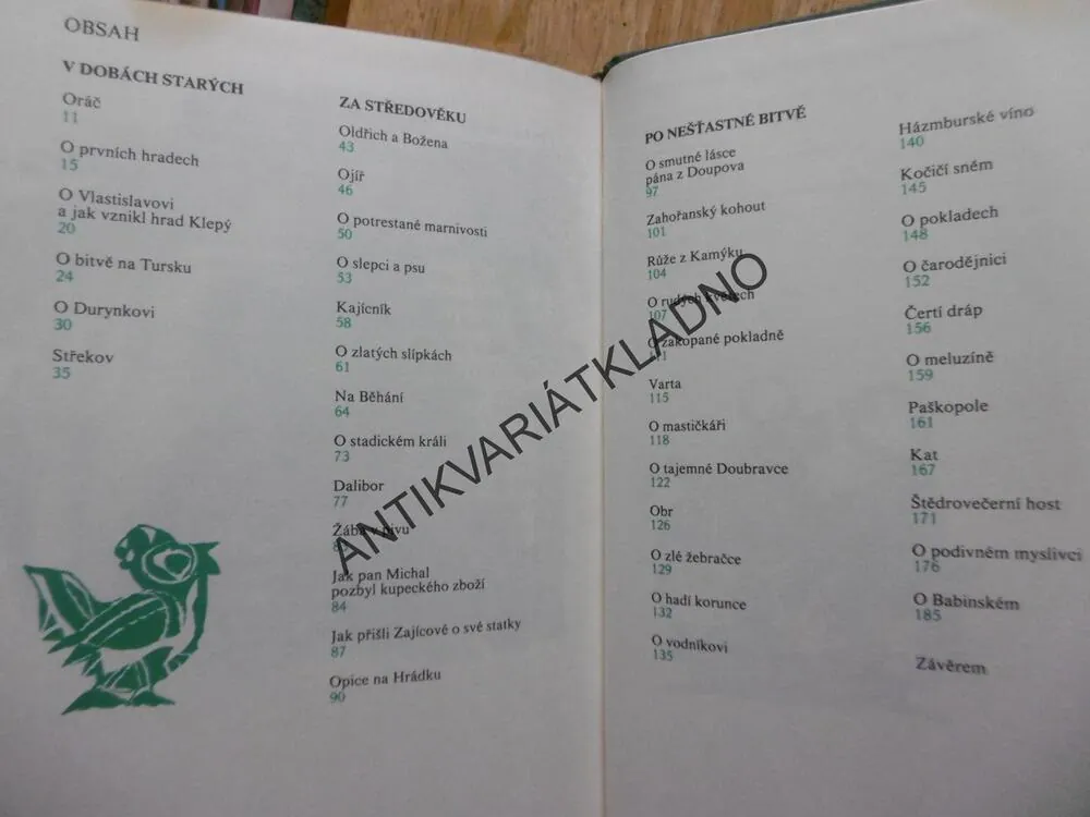 ZLATÁ KVOČNA, BÁJE, POVĚSTI, ČESKÉHO STŘEDOHOŘÍ
