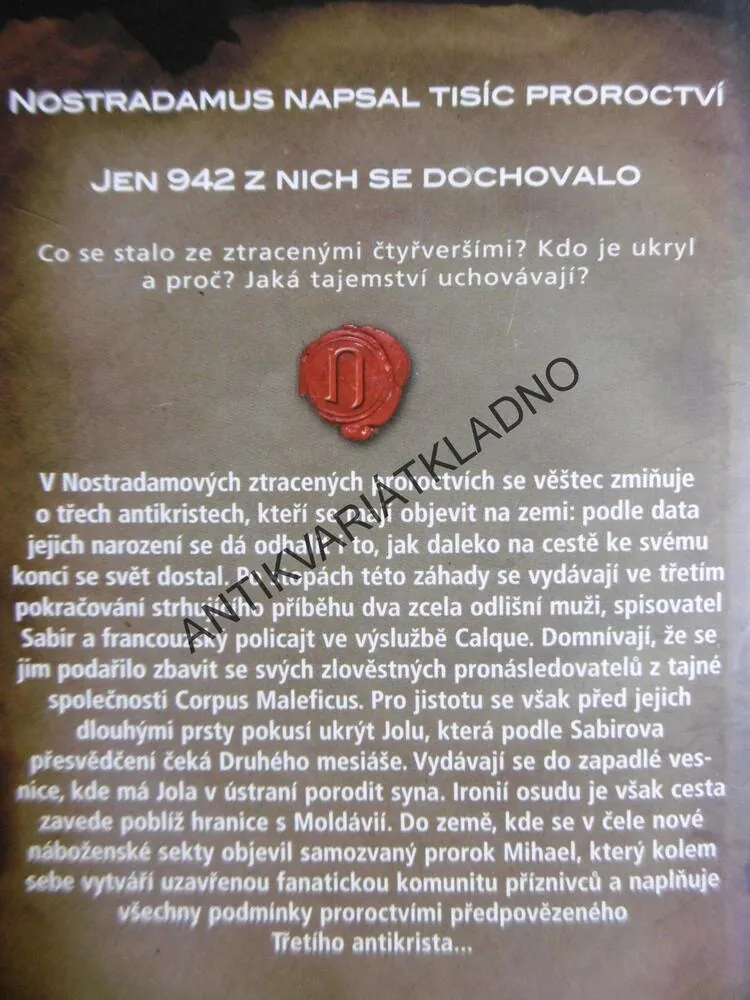 TŘETÍ ANTIKRIST, MARIO READING, **an