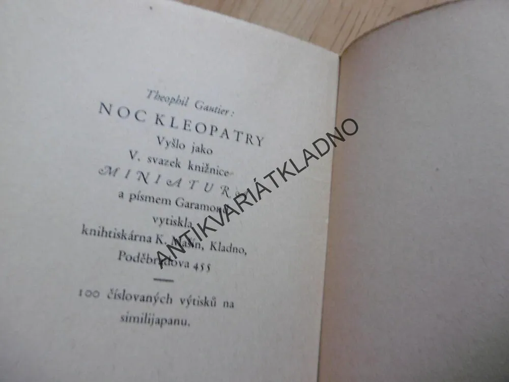 NOC KLEOPATRY, THEOPHIL GAUTIER