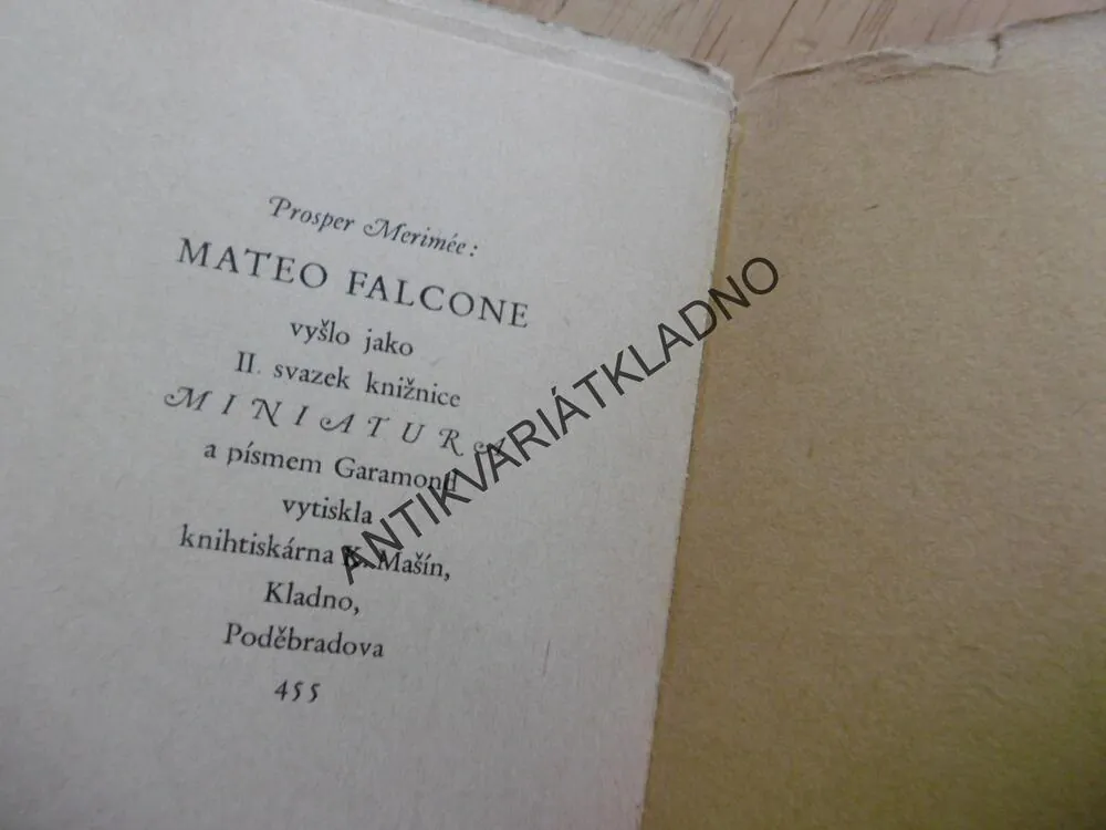 MATEO FALCONE, PROSPER MERIMÉE, 1930