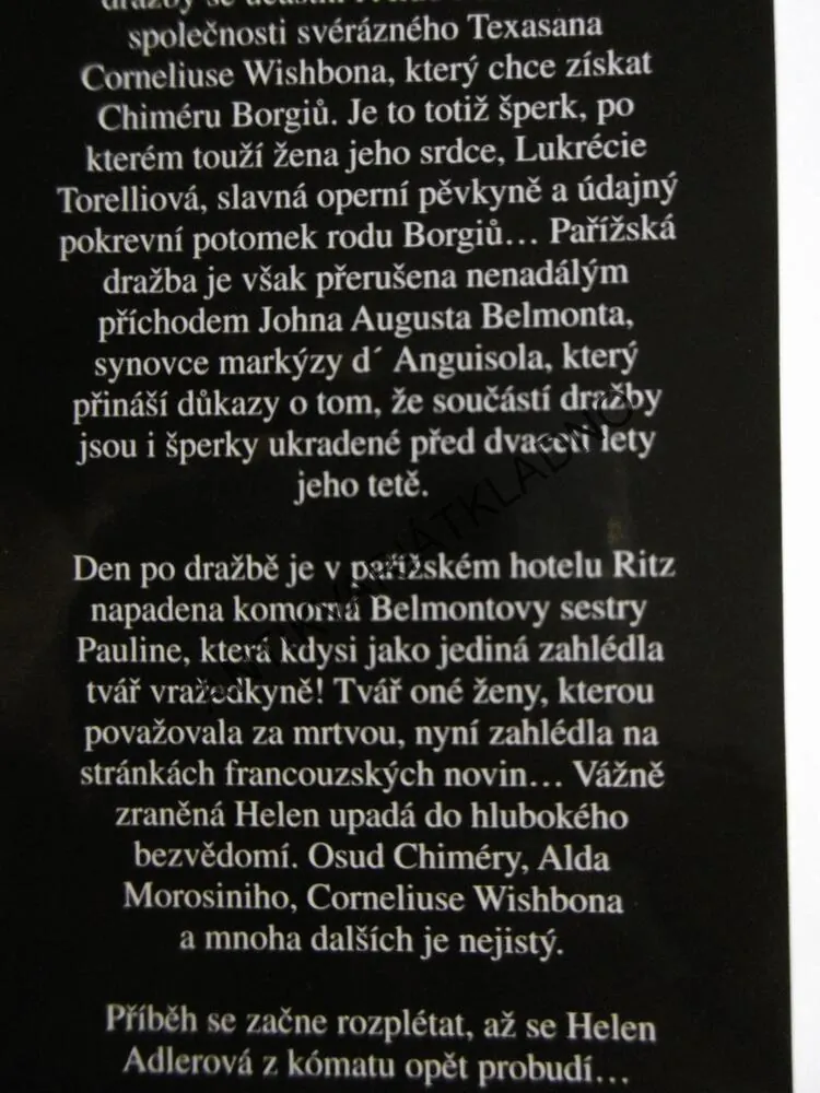 ZLATÁ CHIMÉRA BORGIŮ, JULIETTE BENZONI, **an