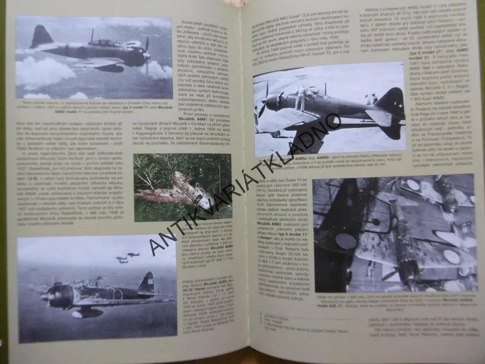 LETADLA 1939-45, 1.DÍL, STÍHACÍ A BOMBARDOVACÍ LETADLA JAPONSKA