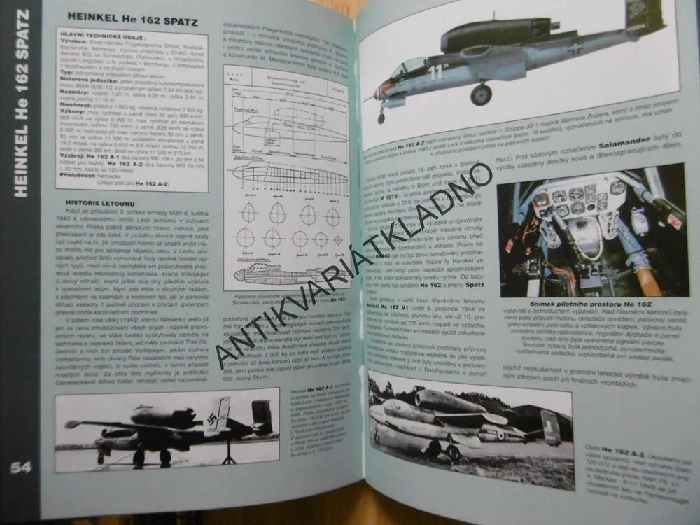 LETADLA 1939-45, 1.DÍL, STÍHACÍ A BOMBARDOVACÍ LETADLA NĚMECKA, **an