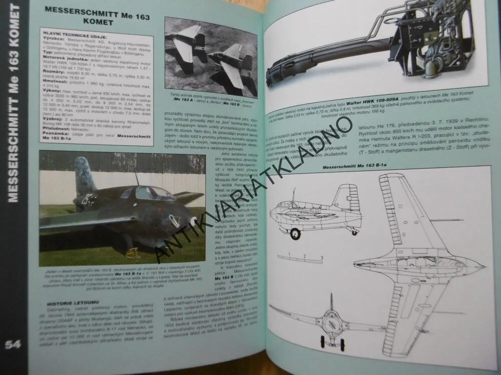 LETADLA 1939-45, 2.DÍL, STÍHACÍ A BOMBARDOVACÍ LETADLA NĚMECKA, **an