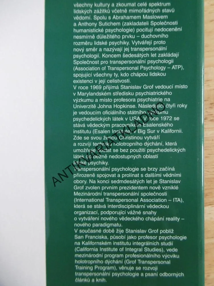 HOLOTROPNÍ VĚDOMÍ, STANISLAV GROF, HAL ZINA BENNETT