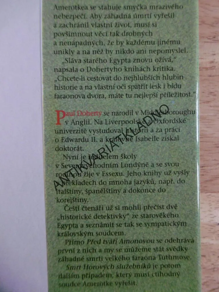 VRAŽDÍCÍ ANUBIS, PAUL DOHERTY, **an