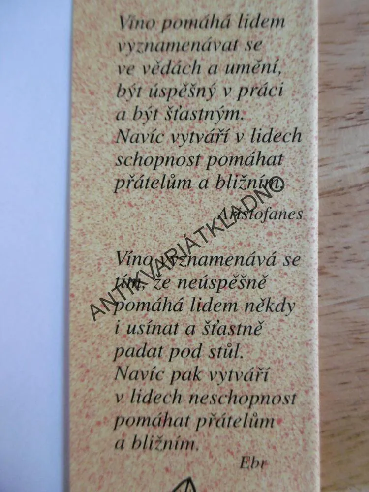 NEJEN... BONMOTY A CITÁTY O VÍNĚ VŠECH CHUTÍ, VRÁŤA EBR, **an