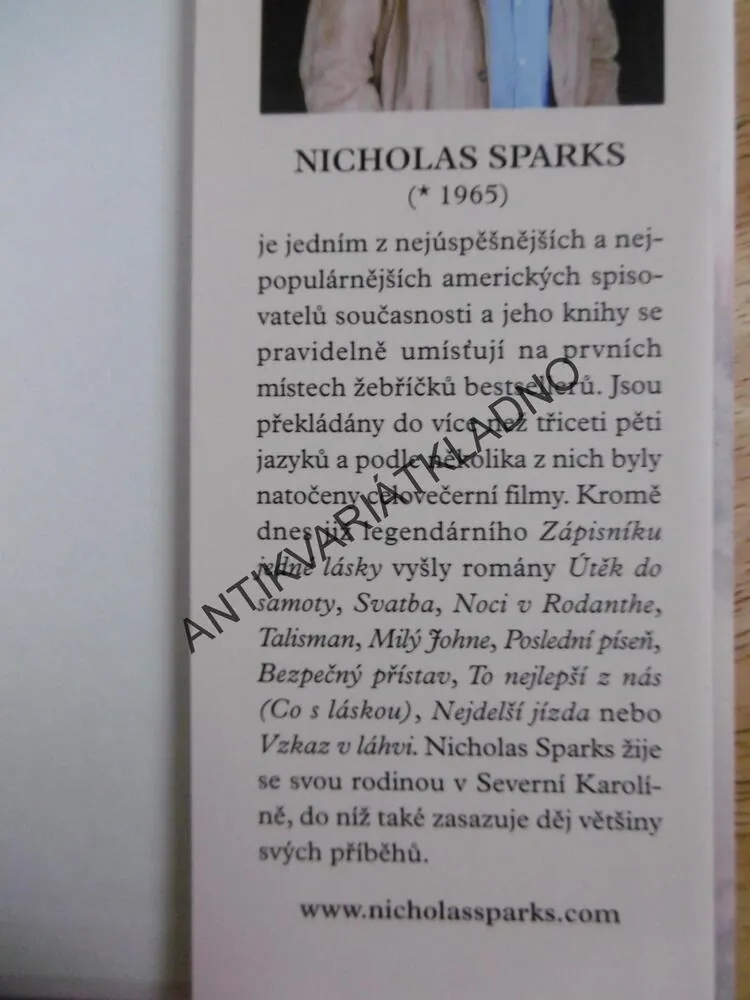 VOLBA, NICHOLAS SPARKS