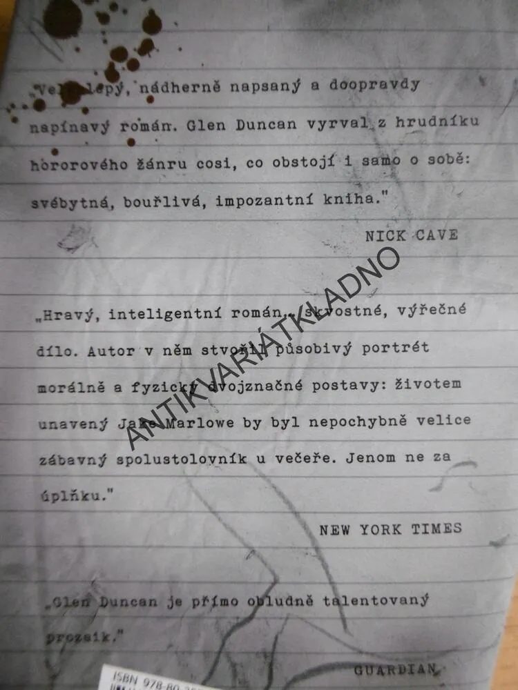POSLEDNÍ VLKODLAK, GLEN DUNCAN