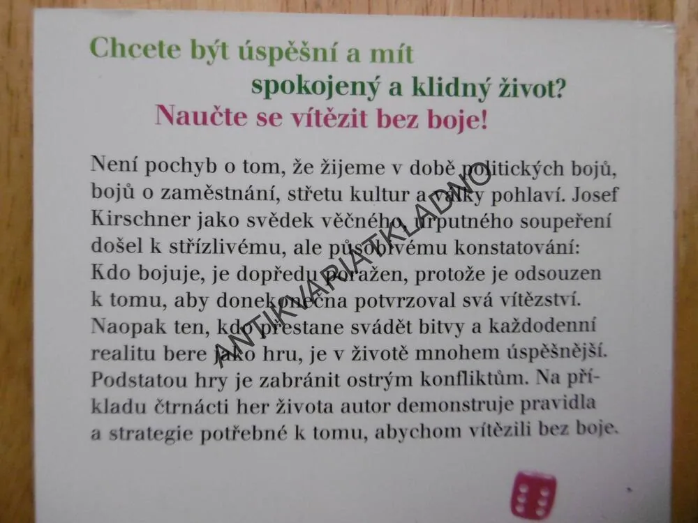 HRY ŽIVOTA, KIRSCHNER, PSYCHOLOGIE, **an
