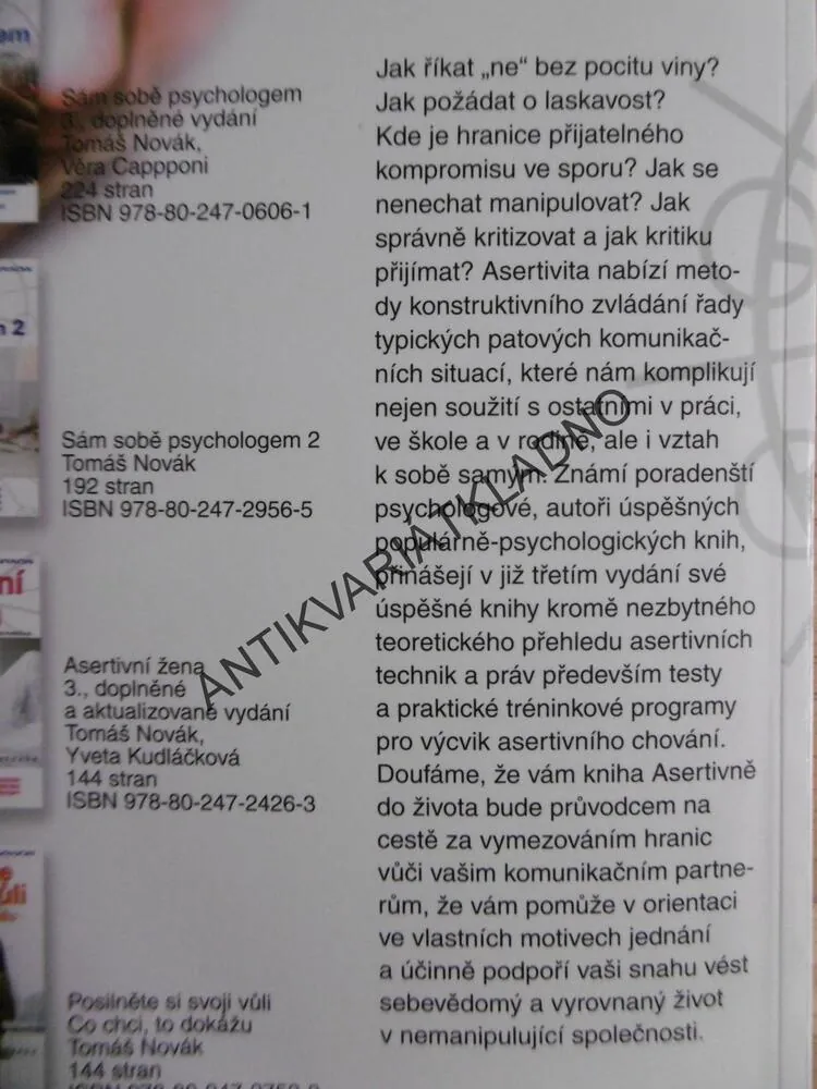 ASERTIVNĚ DO ŽIVOTA, NOVÁK, CAPPONI, PSYCHOLOGIE PRO KAŽDÉHO, **an