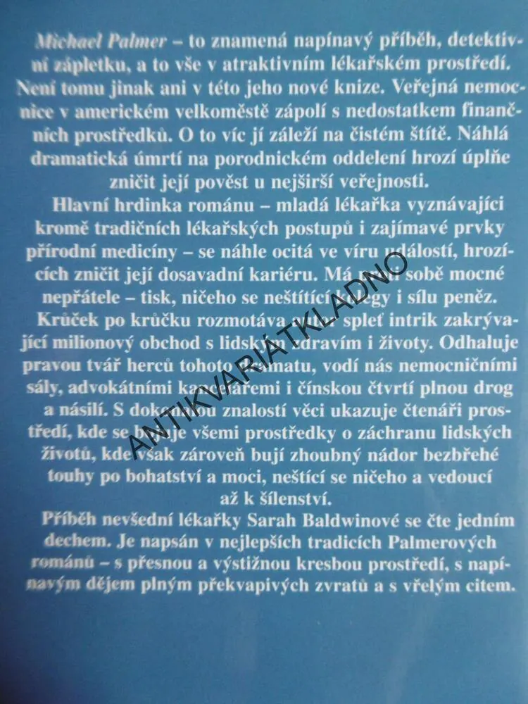 SMRTÍCÍ LÉČBA, MICHAEL PALMER, **an