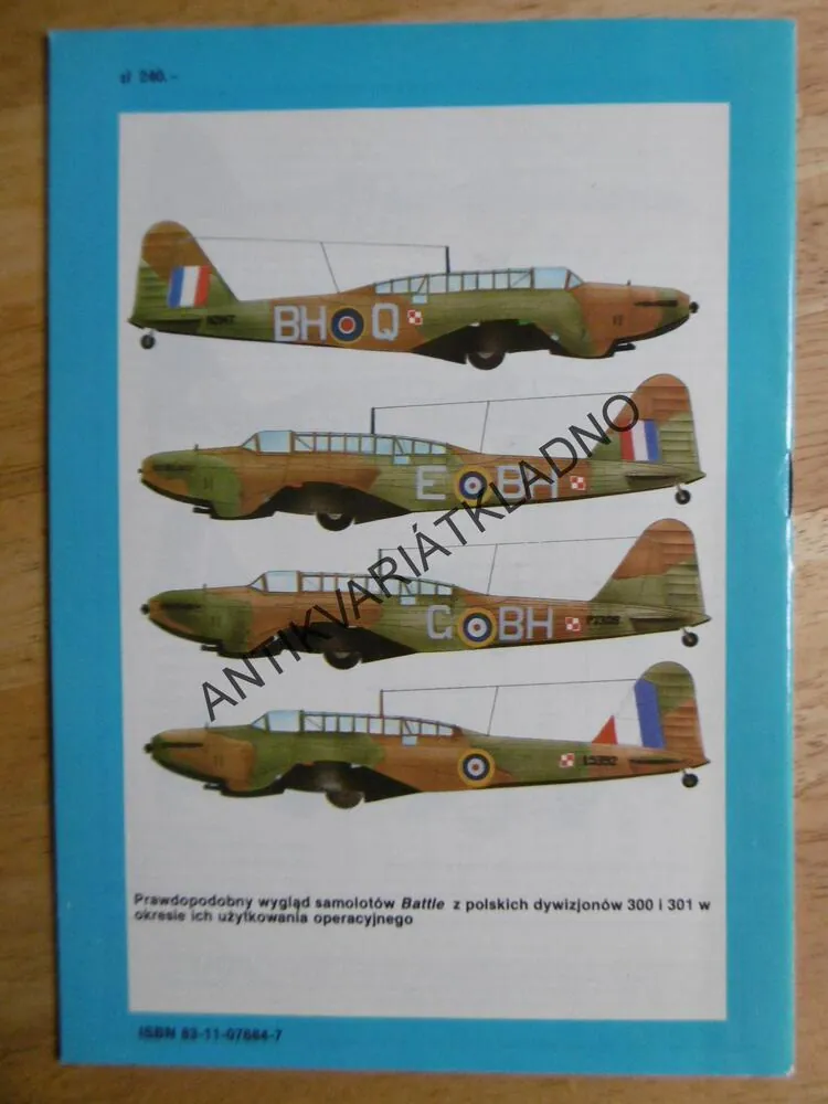 SAMOLOT LEKKI BOMBOWY, FAIREY BATTLE, POLSKY, SEŠIT Č.128