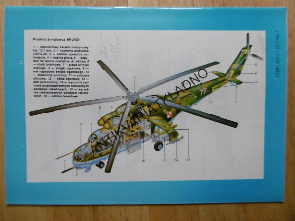 SAMOLOT SMIGLOWIEC SZTURMOVY, MI-24, POLSKY, SEŠIT Č.136, VRTULNÍK