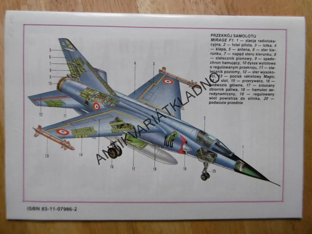 SAMOLOT MYSLIWSKI MIRAGE F1, POLSKY, SEŠIT Č.147