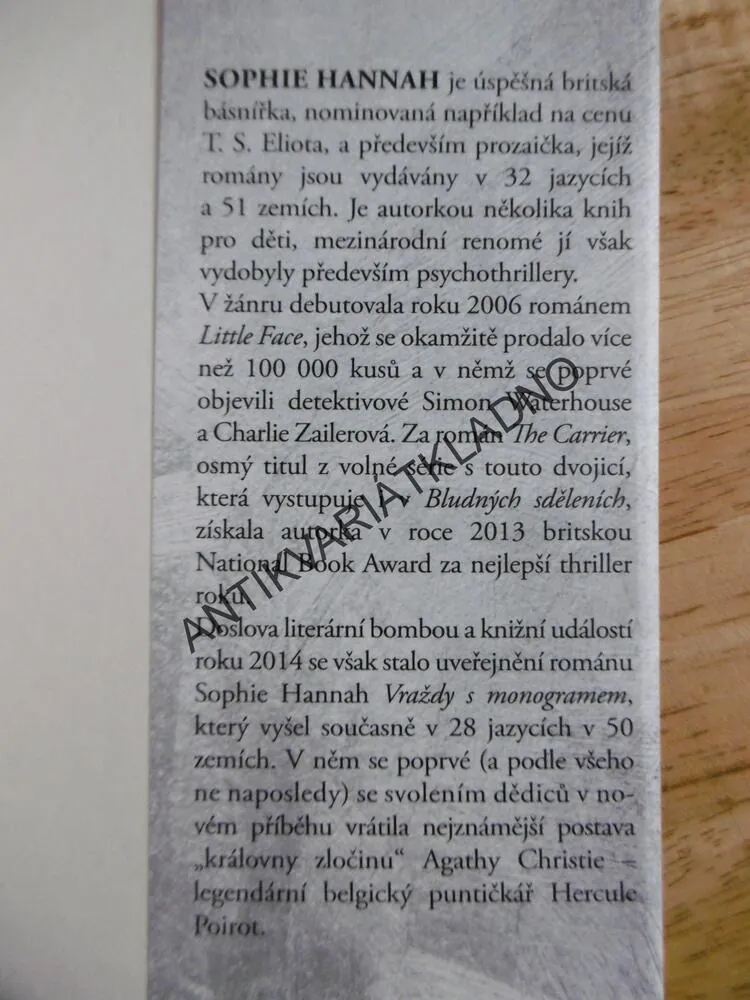BLUDNÁ SDĚLENÍ, SOPHIE HANNAH, **an