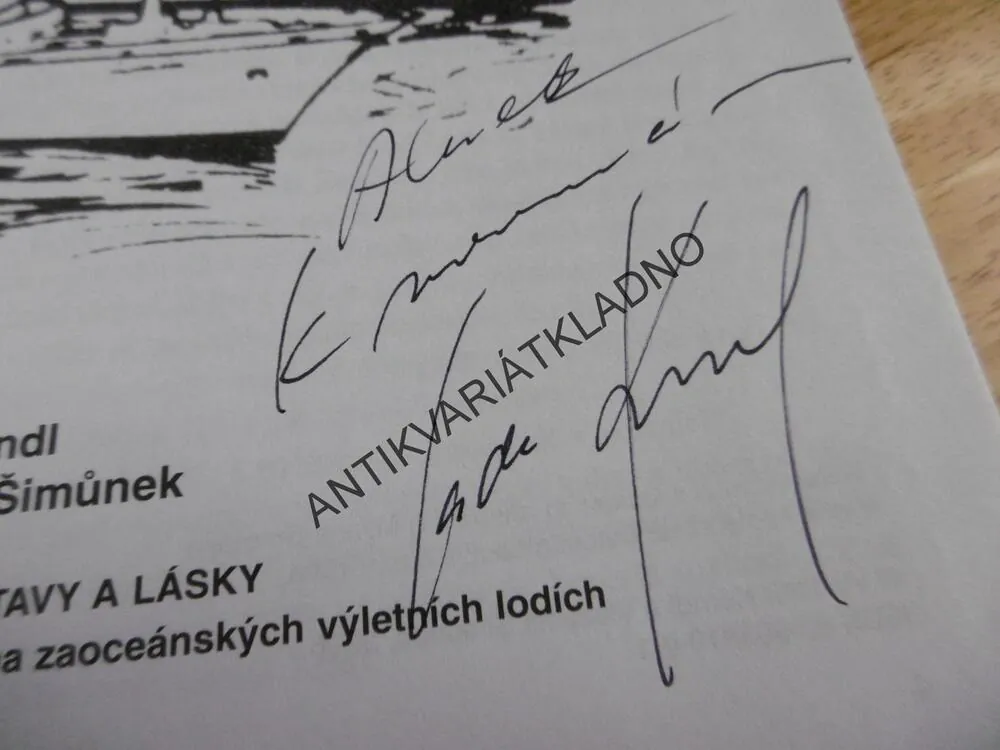 MOŘE PŘÍSTAVY A LÁSKY, LAĎA KERNDL- AUTOGRAM