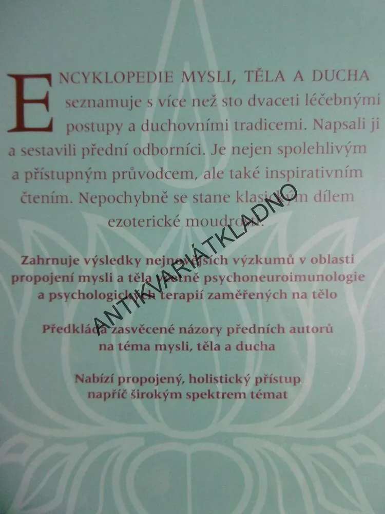 ENCYKLOPEDIE MYSLI, TĚLA A DUCHA, BLOOM, HALL, PETERS